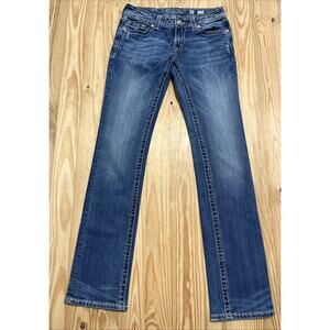 MISS ME Embroidered Denim JEANS Straight SIZE 30x34